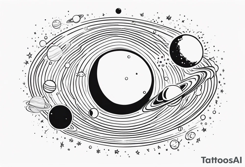 A solar system tattoo idea