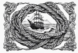 Sea ropes tattoo idea