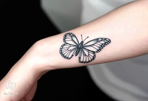 Rip autumn beloved wife butterfly tattoo idea