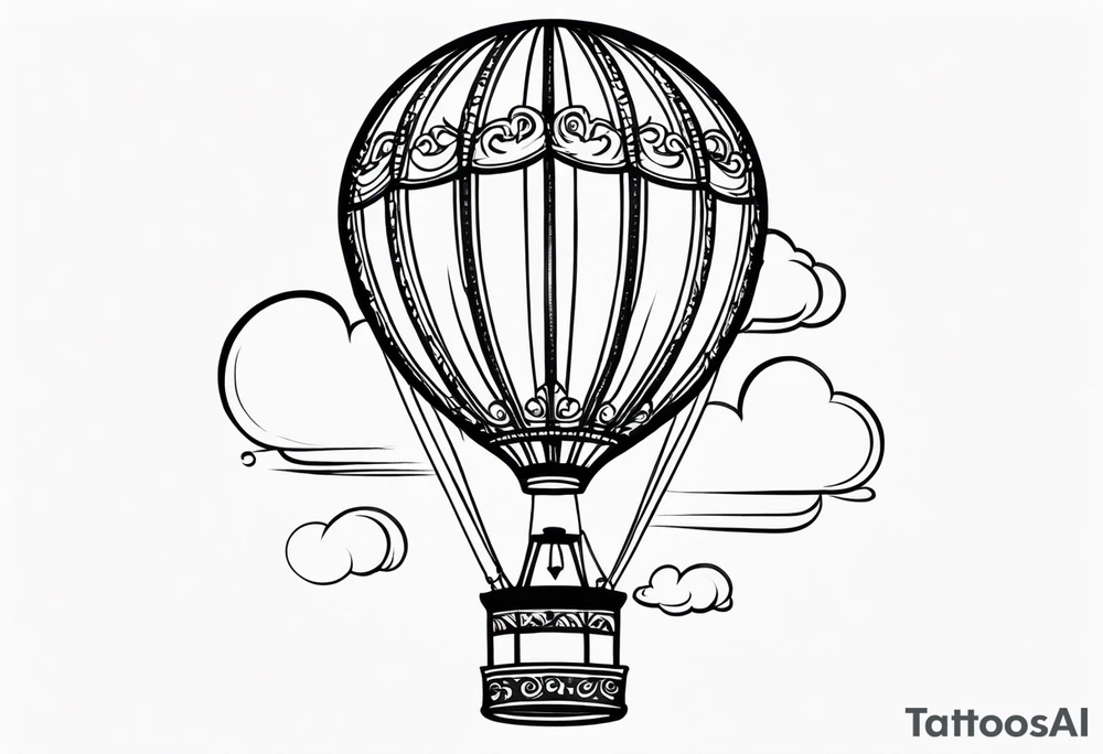 hotballoon ornemental tattoo idea