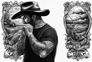 Beer Drinking 
Fisherman
Father
Friend tattoo idea