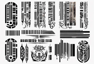 Hebrew Bar code tattoo tattoo idea