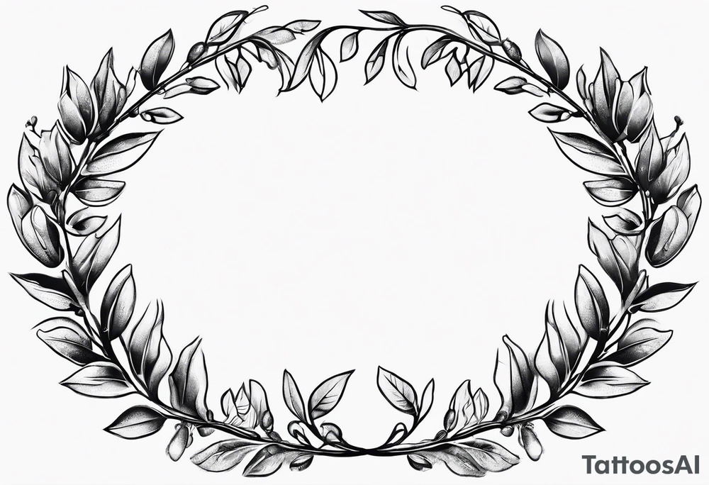 Greek laurel wreath tattoo idea