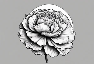 Carnation full moon tattoo idea