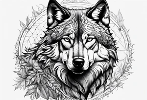 Alpha wolf tattoo idea