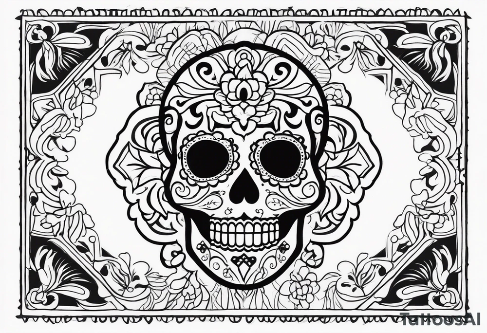 Mexico day of dead tattoo idea