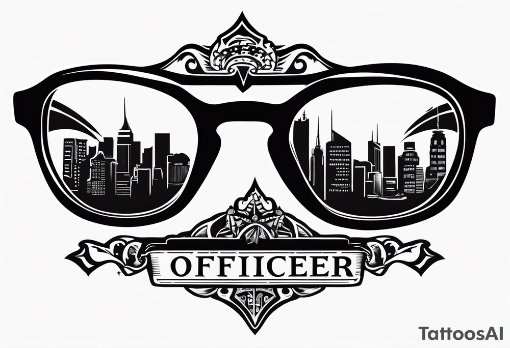 sunglasses officer tattoo idea