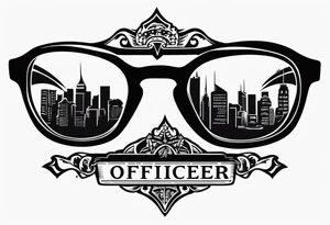 sunglasses officer tattoo idea