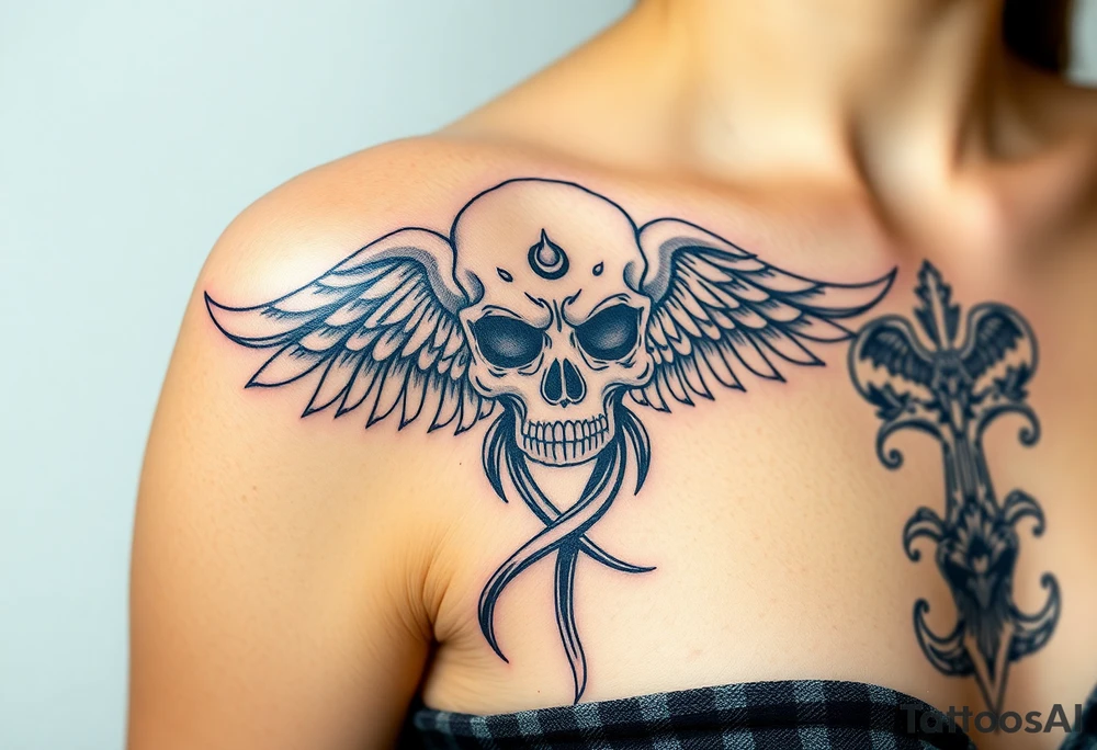 uma tatuagem que expresse a filosofia do bem e do mal tattoo idea