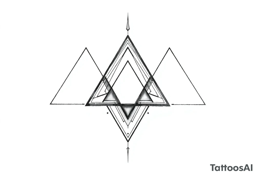 I want triangle. Spirit mind and body. Three triangles tattoo idea