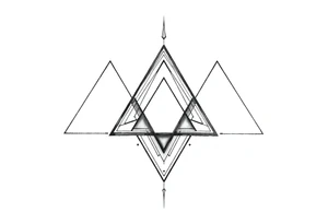 I want triangle. Spirit mind and body. Three triangles tattoo idea