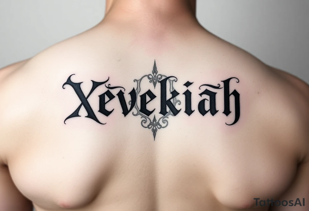 Xevekiah name tatto tattoo idea