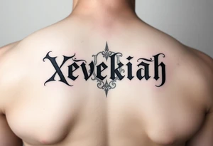 Xevekiah name tatto tattoo idea