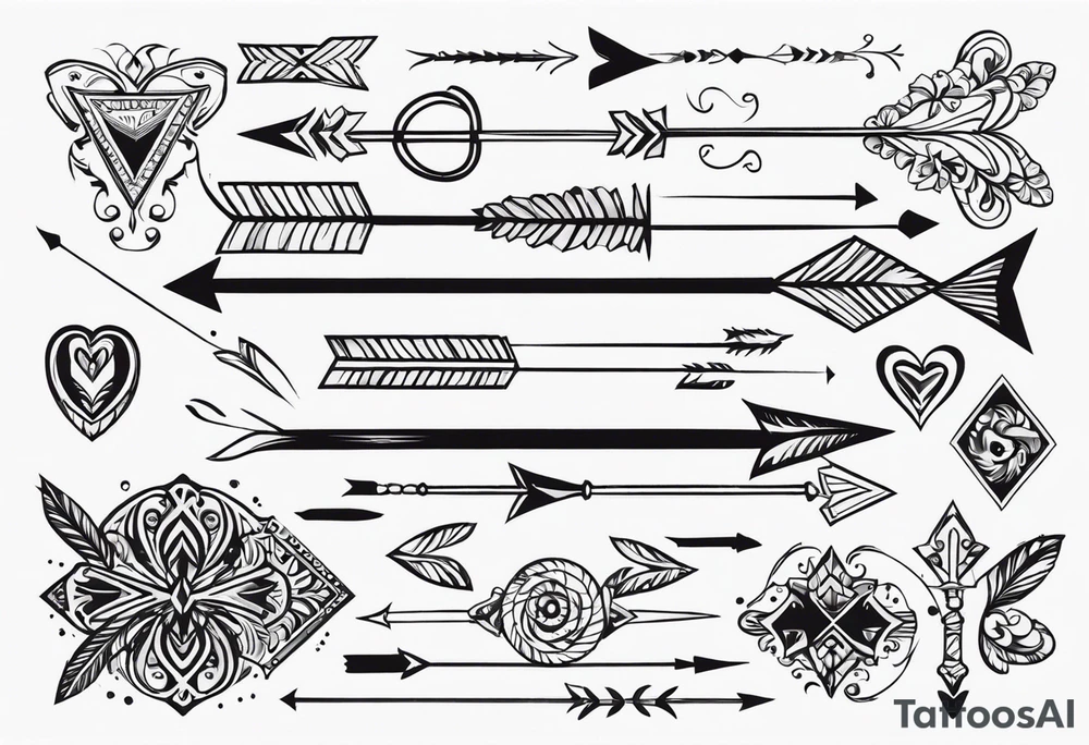 Vintage Arrow: Ornate designs with retro elements tattoo idea