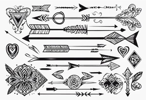 Vintage Arrow: Ornate designs with retro elements tattoo idea