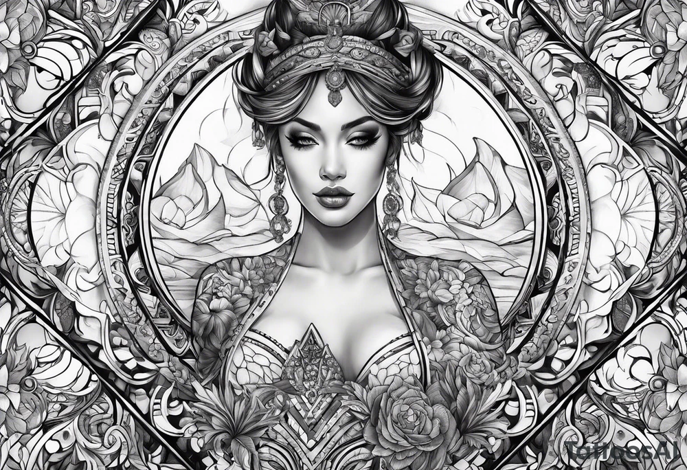 Stomach tattoo full tattoo idea