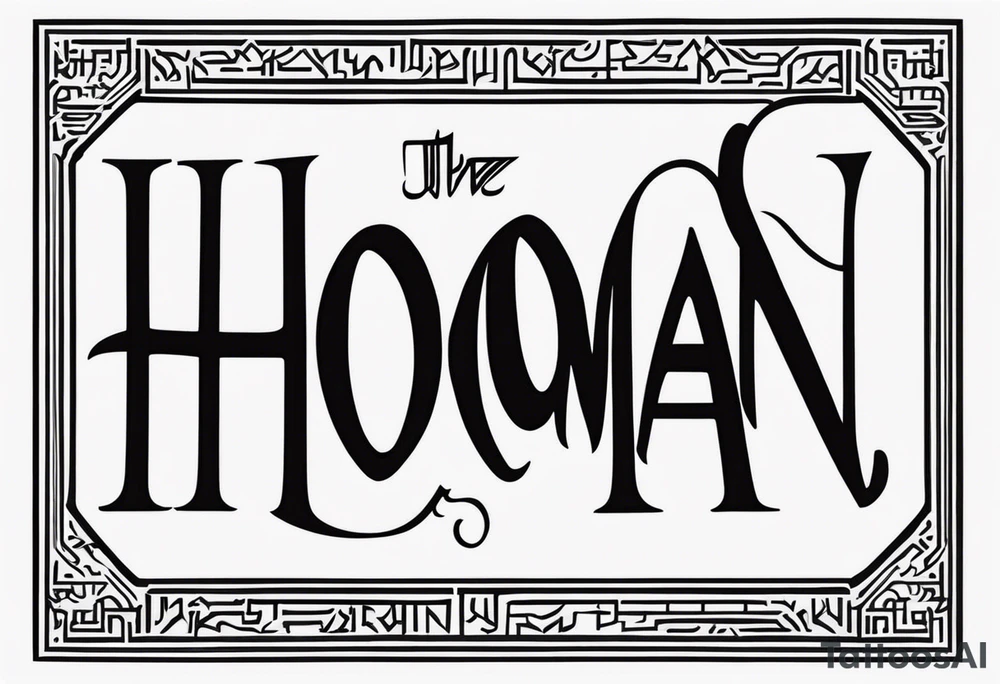 The name Hooman in farsi or tattoo idea