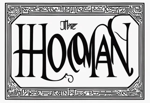 The name Hooman in farsi or tattoo idea