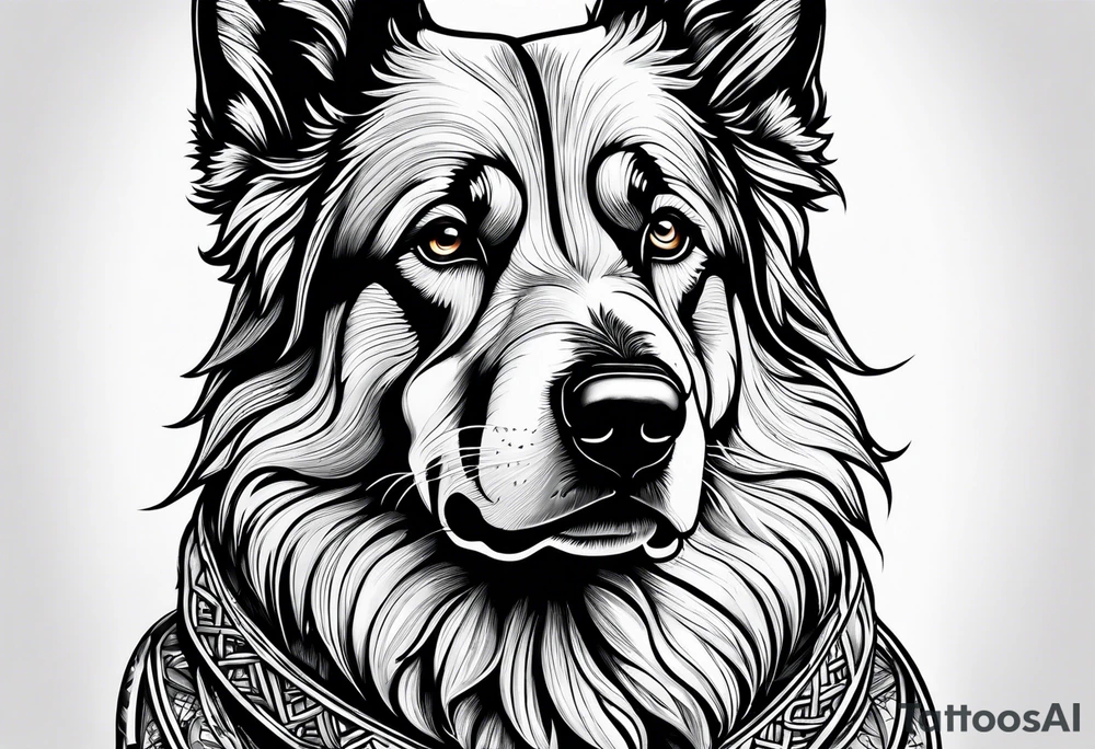 Guard dog tattoo idea