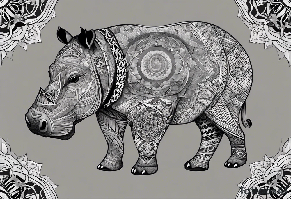 Very asymmetrical, +geometric pattern, with realistic full moon, with hippo,+tribal, +geometric, +inkart , +blackwork, +grey scale, + sketch
with wintersweet flower bud, +inkart touch, +for men, detailed , combined favourite , tattoo idea