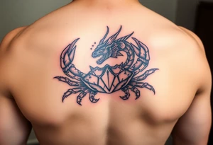 Crab, fish, dragon tattoo idea