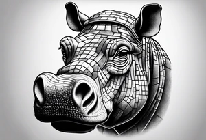 Brick Mason hippo tattoo idea