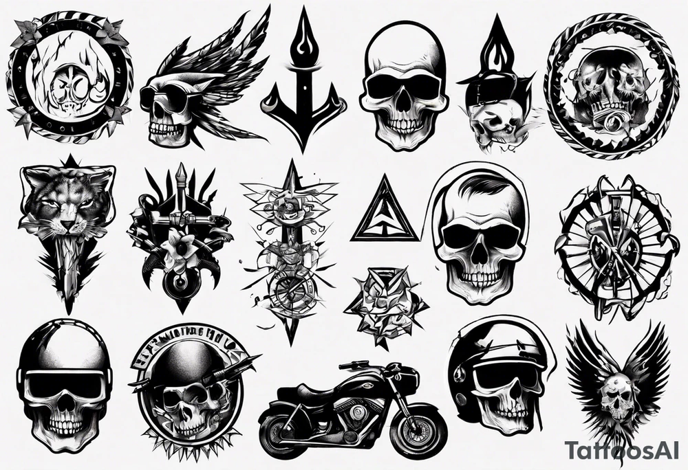 sexy biker tattoo idea