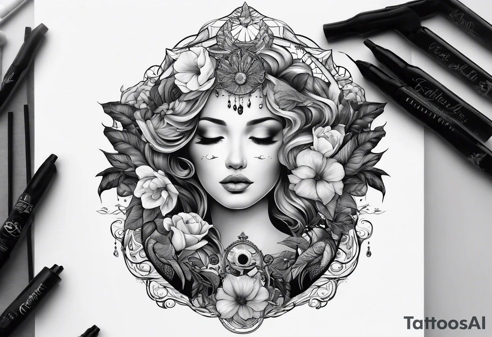 Sleep token take me back to eden album cover tattoo idea