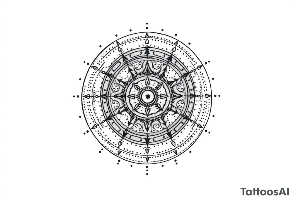 Sundial on the ground tattoo idea