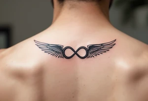 Infinity loop with suggested wings tattoo idea