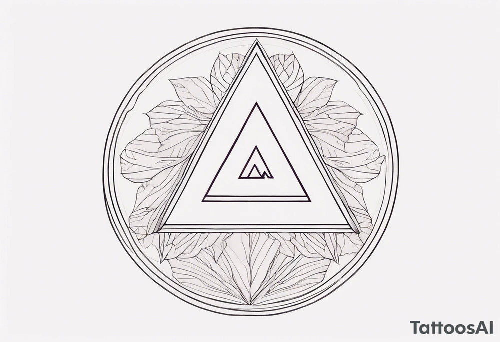 letter delta inside a circle, subtle, girly, simplistic tattoo idea