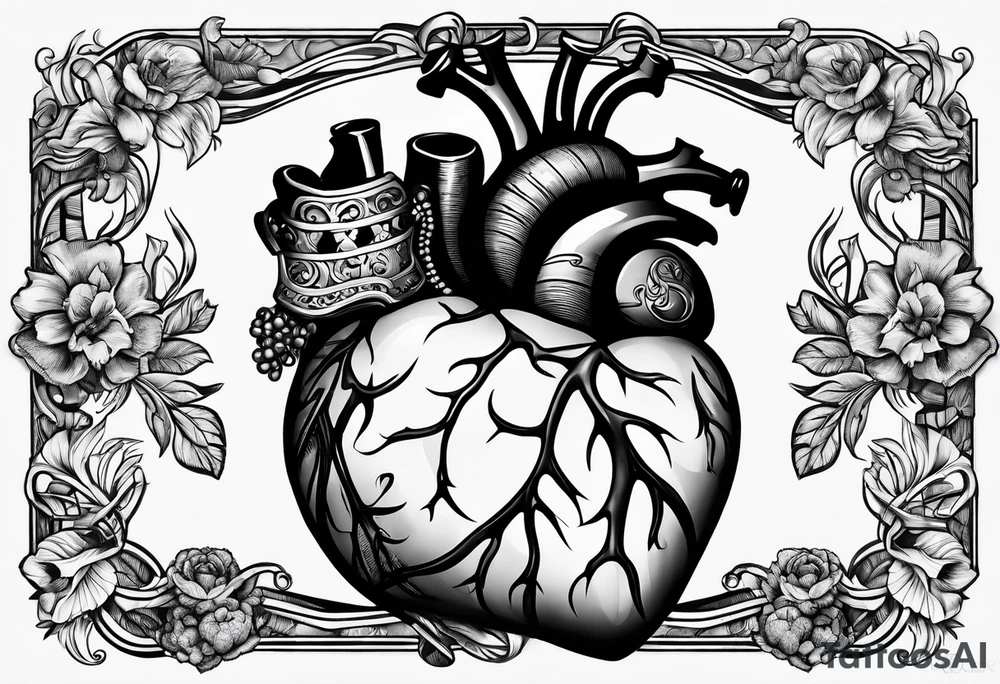 ribs exposing anatomically correct heart tattoo idea