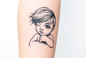 Baby girl tattoo idea