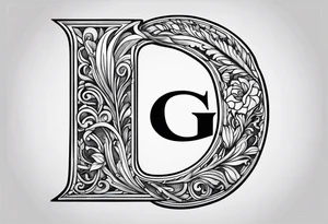 Simple Initial monogram "eg" tattoo idea