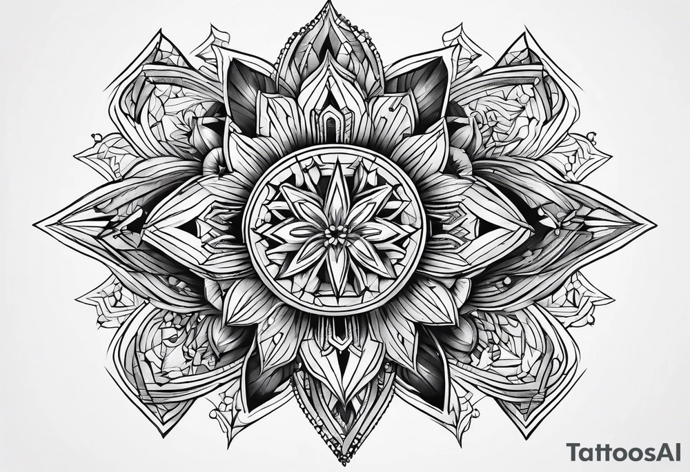 lines shape of asterisk tattoo idea