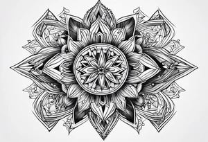lines shape of asterisk tattoo idea