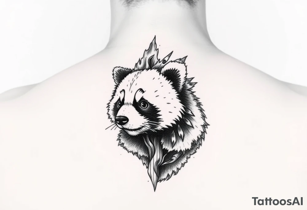 Trash panda dumpster fire tattoo idea