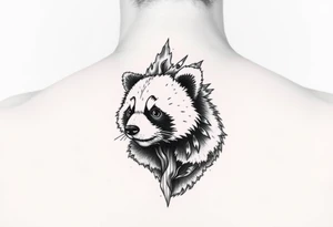 Trash panda dumpster fire tattoo idea