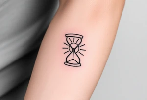 live with what you have and enjoy it to the fullest, hourglass, sun shines down tattoo idea