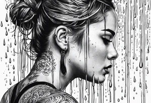 a shower that rains cold water
no person tattoo idea
