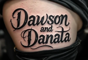 Dawson and Dakota names tattoo idea