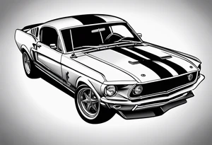 Mustang car tattoo idea