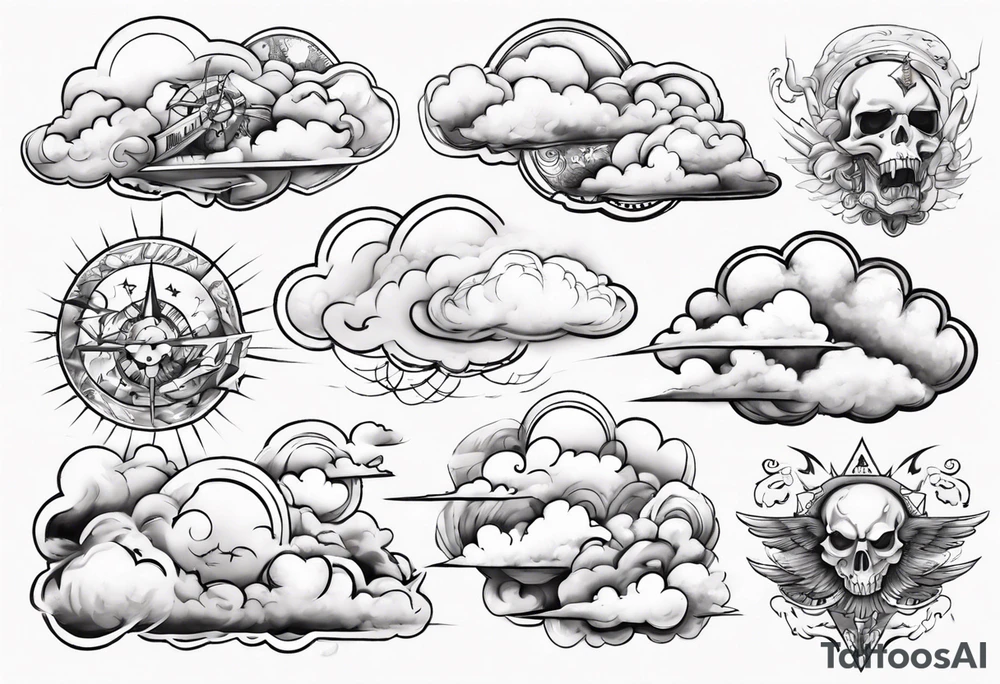 clouds challenge tattoo idea