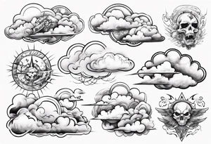 clouds challenge tattoo idea