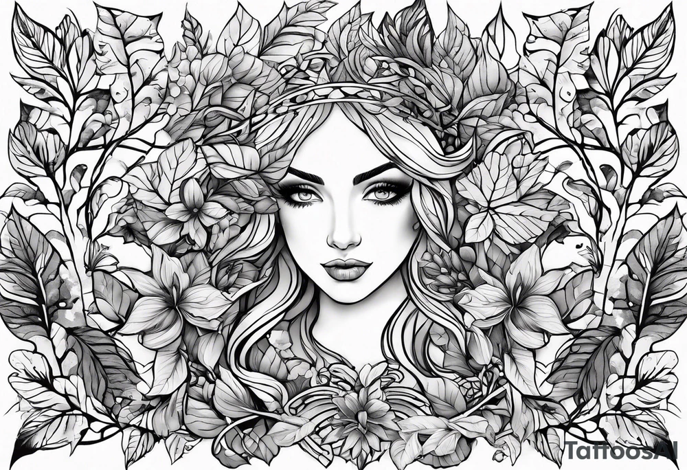 leaves tattoo idea