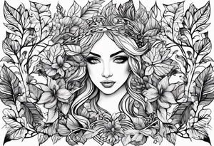 leaves tattoo idea
