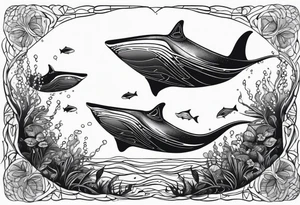stingrays in the ocean tattoo idea