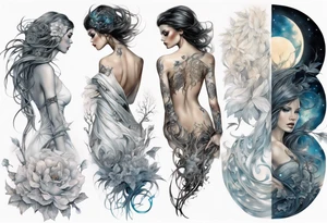 enchanted night by karol bak, intricate tattoo idea