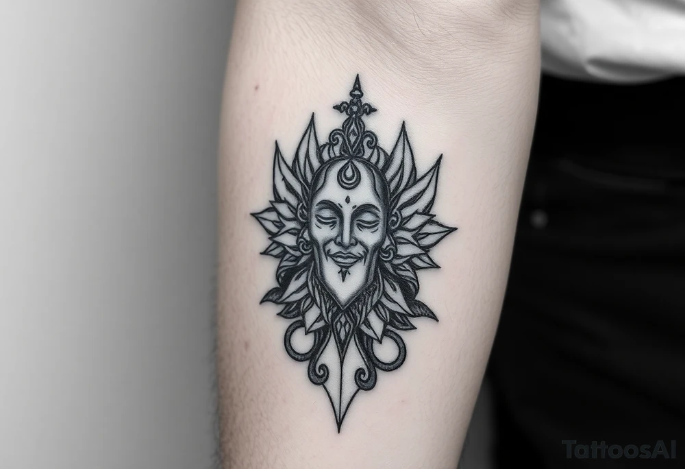 victory over coma and methadone. a new life in meditation. tattoo on the arm tattoo idea