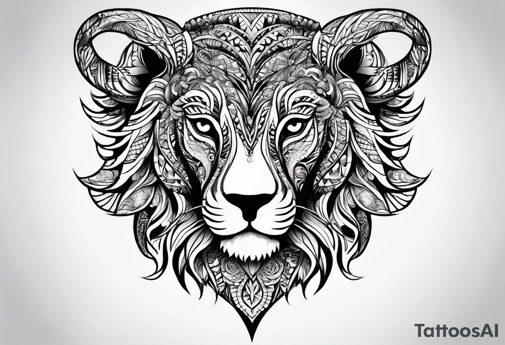 small animal face tattoo idea